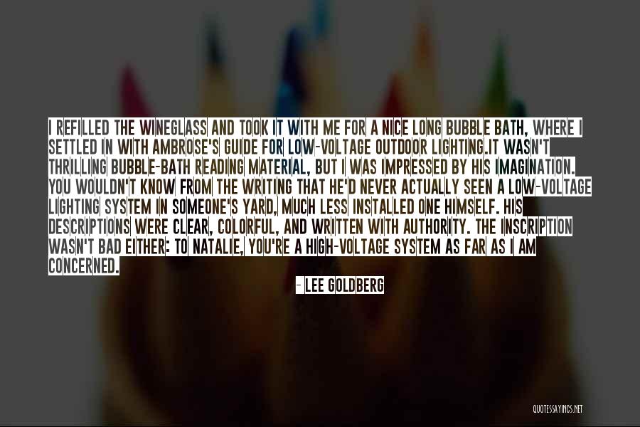 Wineglass Quotes By Lee Goldberg Wineglass Quotes By Lee Goldberg