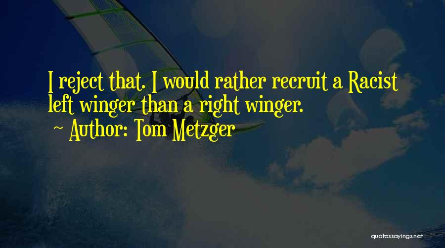 Winger Quotes By Tom Metzger