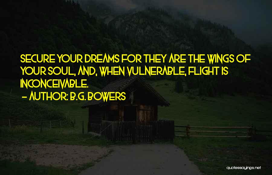 Wings And Dreams Quotes By B.G. Bowers