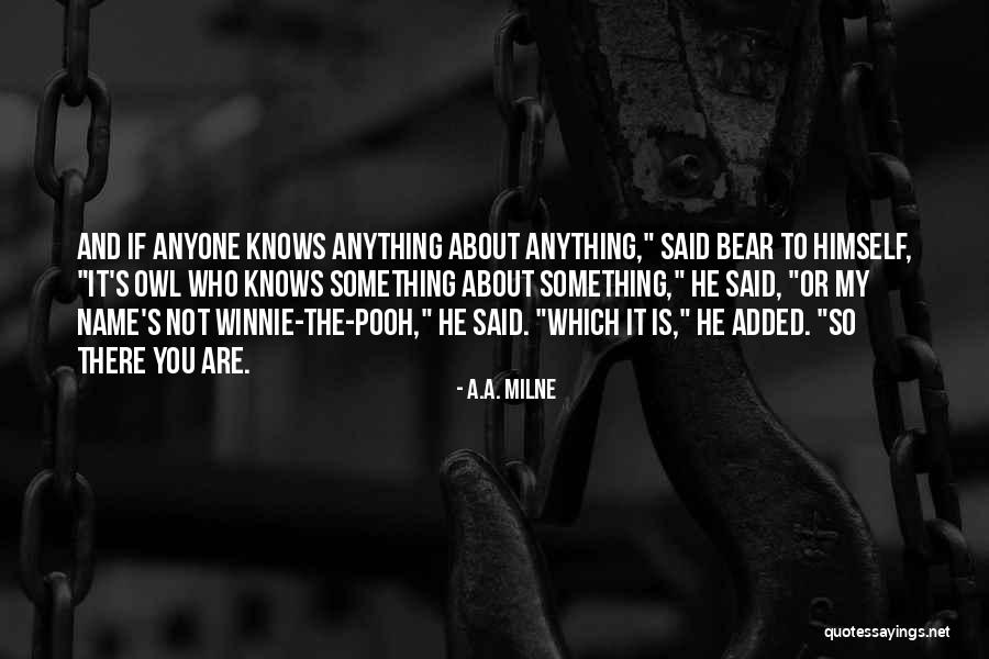Winnie The Pooh Owl Quotes By A.A. Milne Winnie The Pooh Owl Quotes By A.A. Milne