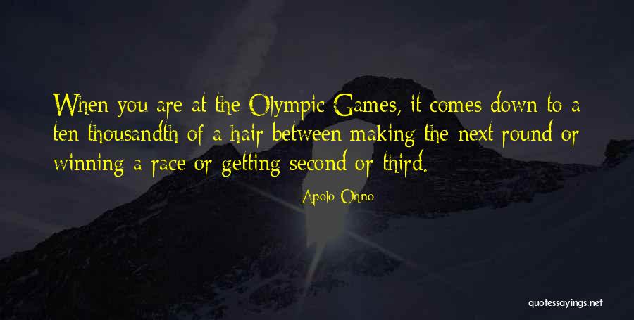 Winning A Race Quotes By Apolo Ohno Winning A Race Quotes By Apolo Ohno