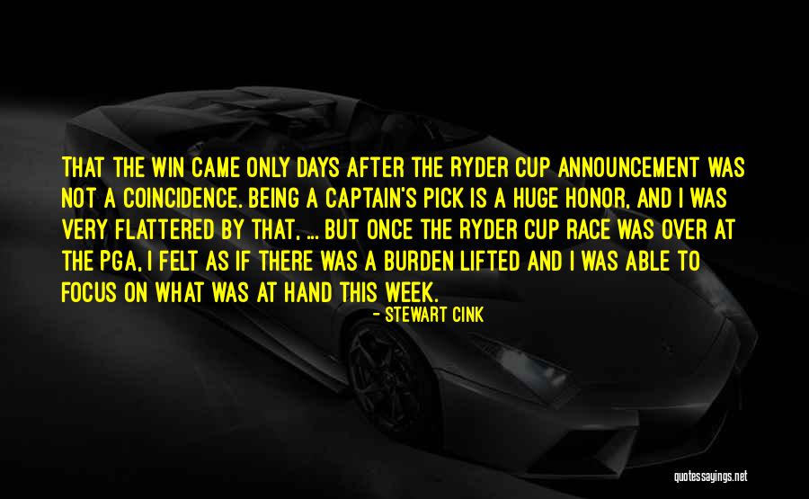 Winning A Race Quotes By Stewart Cink Winning A Race Quotes By Stewart Cink