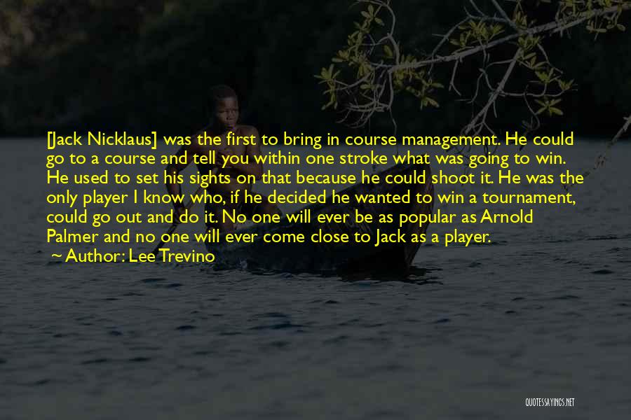 Winning A Tournament Quotes By Lee Trevino