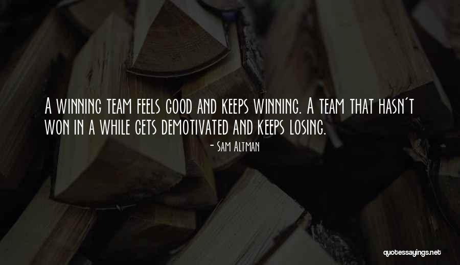 Winning And Losing As A Team Quotes By Sam Altman