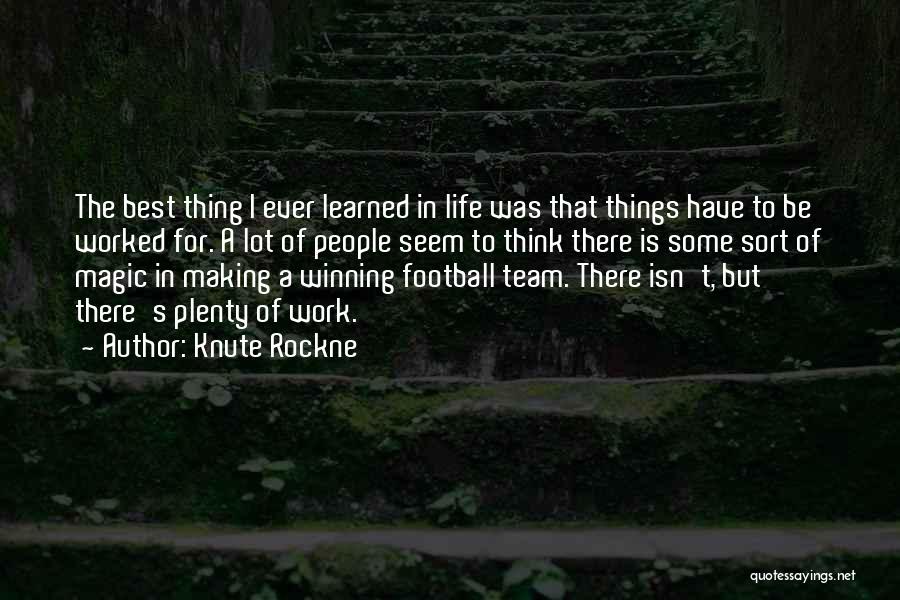 Winning In Football Quotes By Knute Rockne