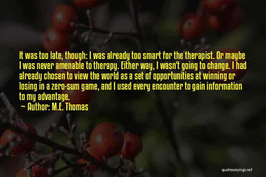 Winning Or Losing Quotes By M.E. Thomas