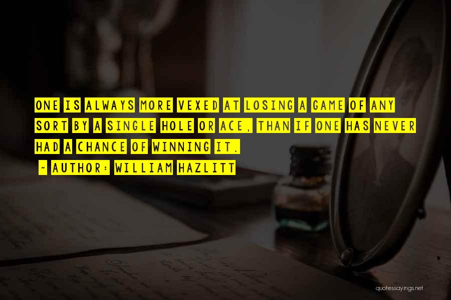 Winning Or Losing Quotes By William Hazlitt