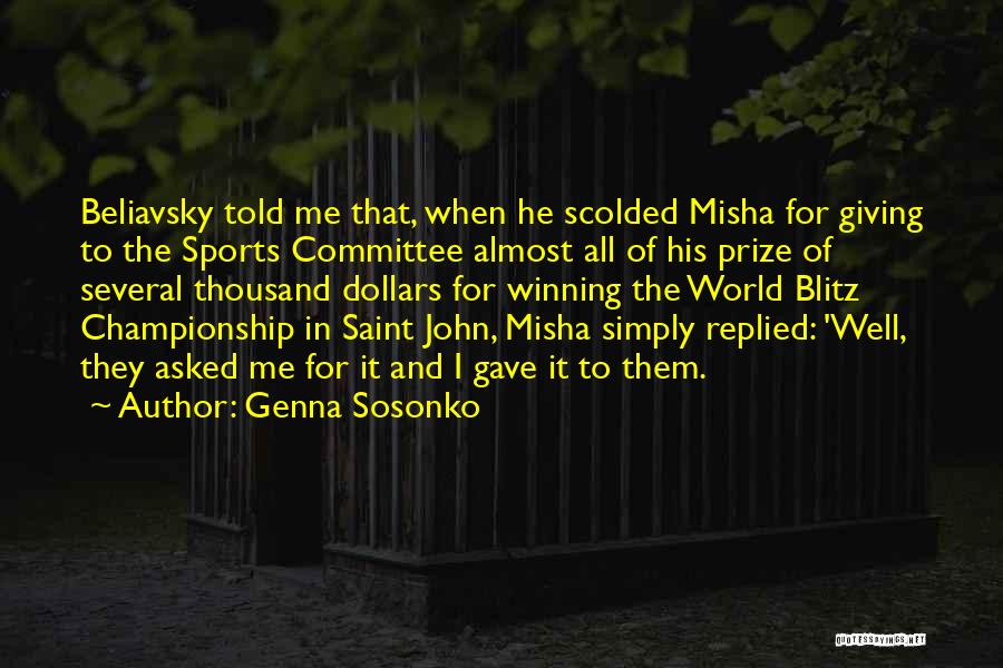 Winning The Championship Quotes By Genna Sosonko