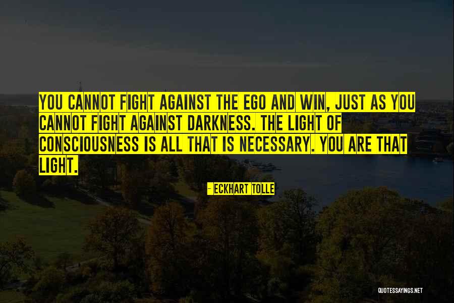 Winning The Fight Quotes By Eckhart Tolle