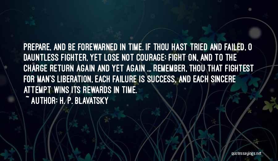 Winning The Fight Quotes By H. P. Blavatsky