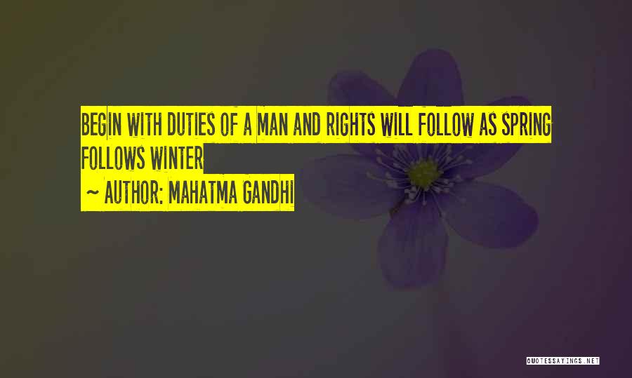 Winter And Spring Quotes By Mahatma Gandhi