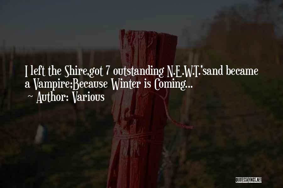 Winter Coming Quotes By Various