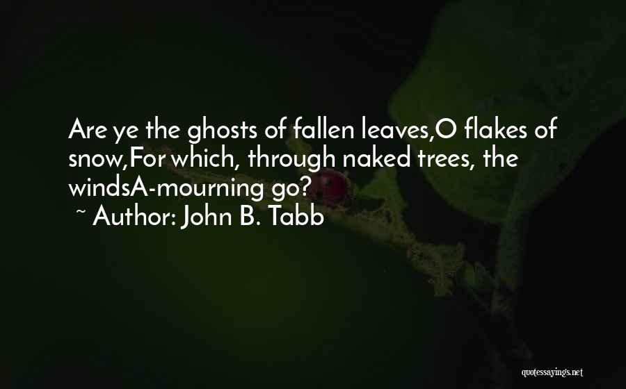 Winter Leaves Quotes By John B. Tabb