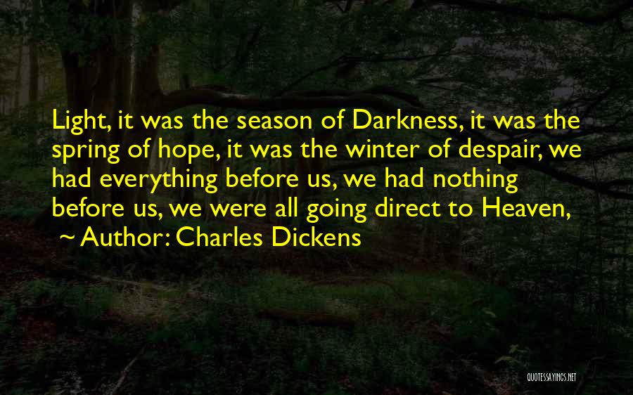 Winter Light Quotes By Charles Dickens