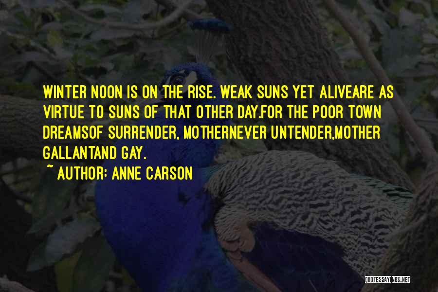 Winter Poetry Quotes By Anne Carson