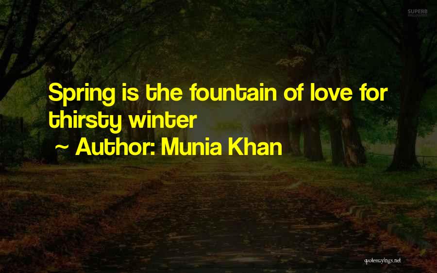 Winter Season Love Quotes By Munia Khan