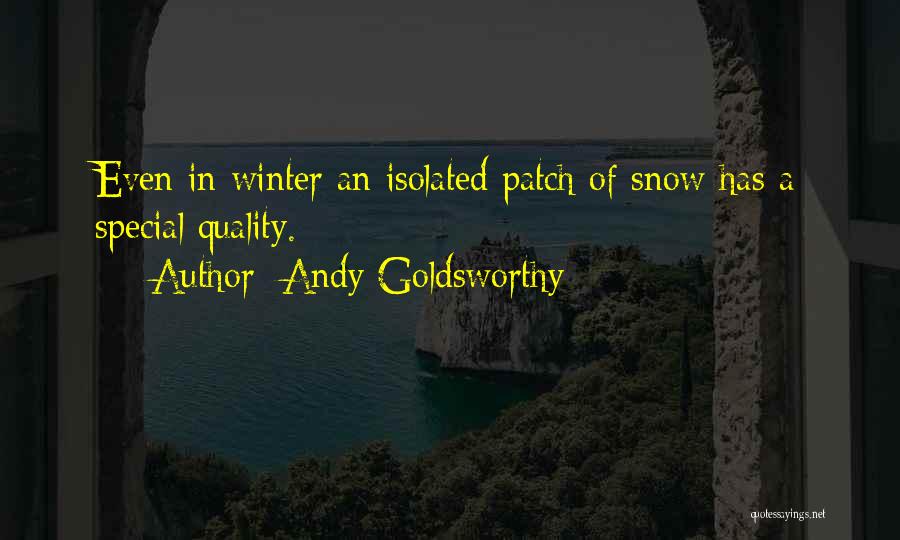 Winter Snow Quotes By Andy Goldsworthy