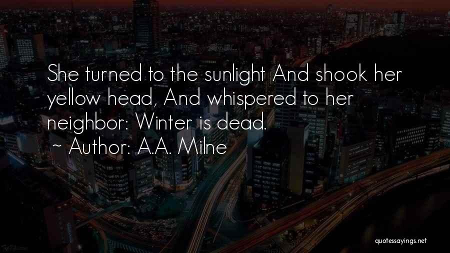 Winter Sunlight Quotes By A.A. Milne