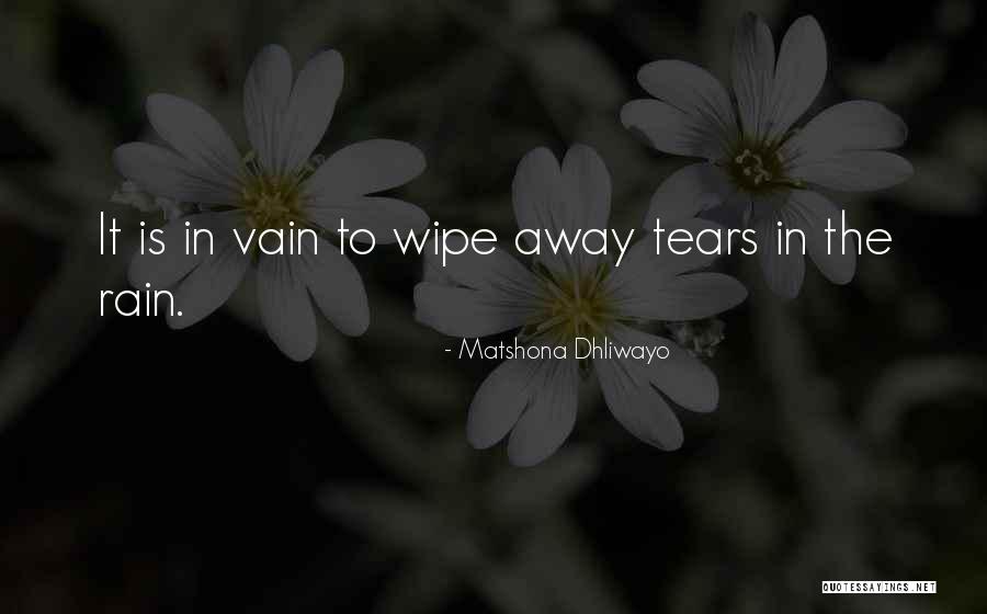 Wipe Away My Tears Quotes By Matshona Dhliwayo