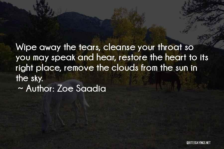 Wipe Those Tears Quotes By Zoe Saadia