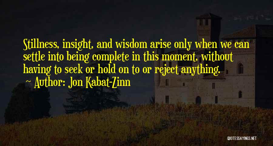 Wisdom And Insight Quotes By Jon Kabat-Zinn