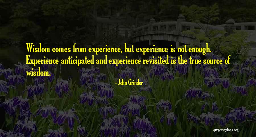 Wisdom Of Experience Quotes By John Grinder Wisdom Of Experience Quotes By John Grinder