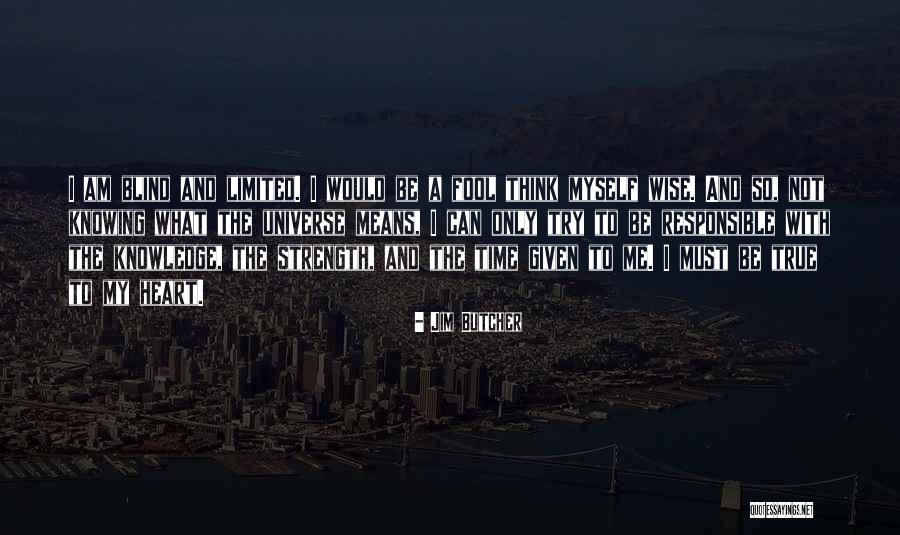 Wise And Fool Quotes By Jim Butcher Wise And Fool Quotes By Jim Butcher