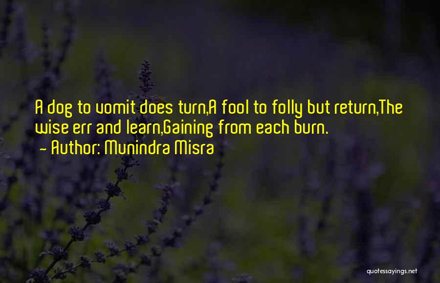 Wise And Foolish Quotes By Munindra Misra