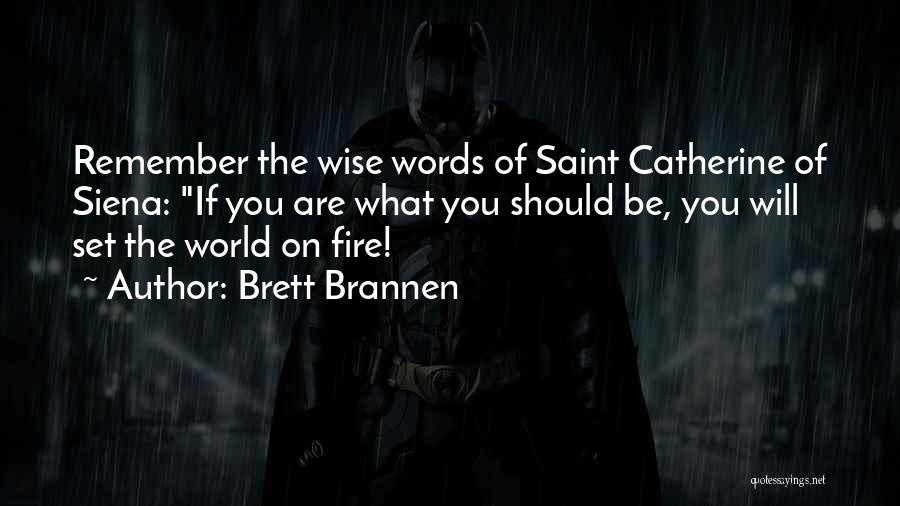 Wise Fire Quotes By Brett Brannen
