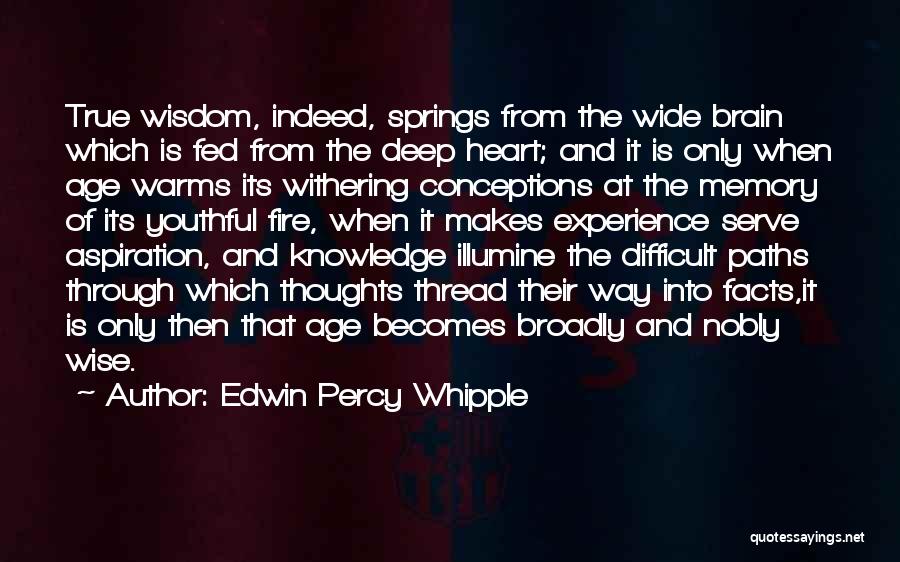 Wise Fire Quotes By Edwin Percy Whipple