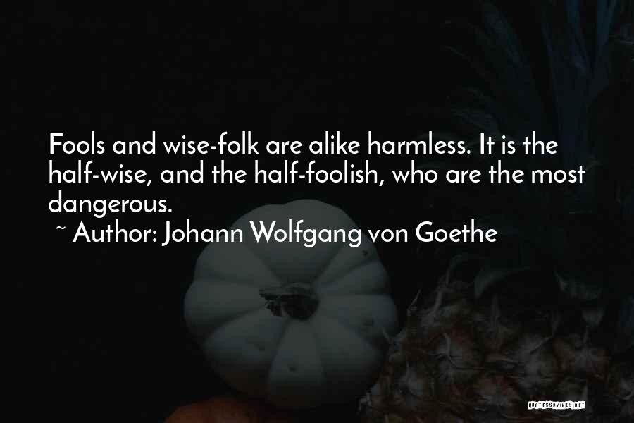 Wise Fools Quotes By Johann Wolfgang Von Goethe