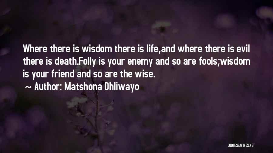 Wise Fools Quotes By Matshona Dhliwayo