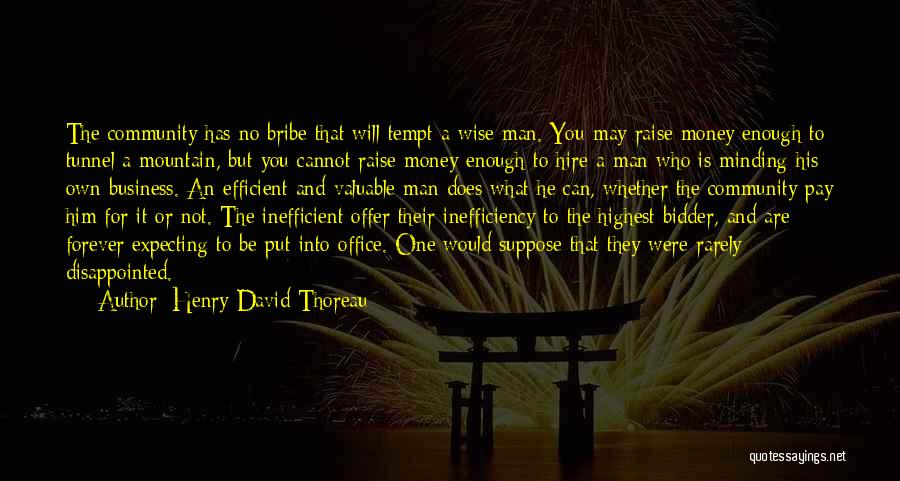 Wise Man Money Quotes By Henry David Thoreau