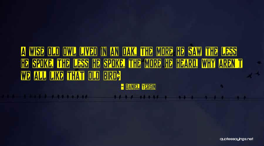 Wise Old Owl Quotes By Daniel Yergin