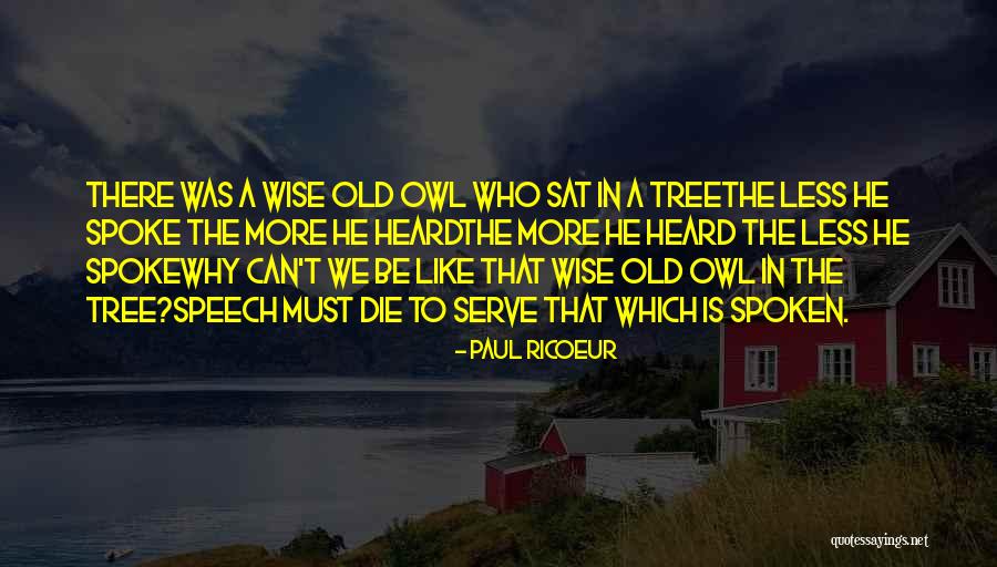Wise Old Owl Quotes By Paul Ricoeur
