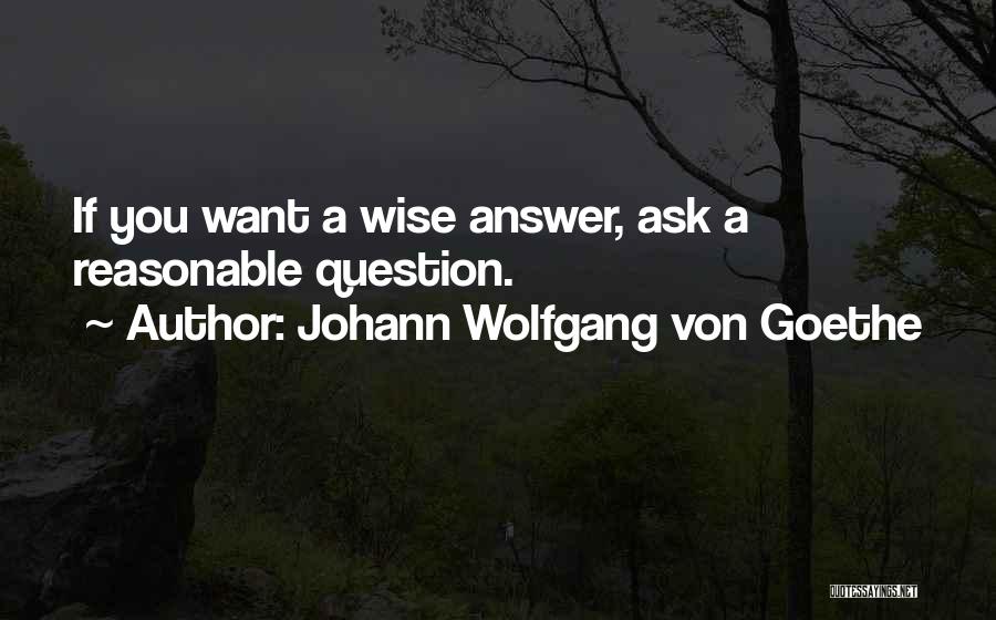 Wise Reasonable Quotes By Johann Wolfgang Von Goethe