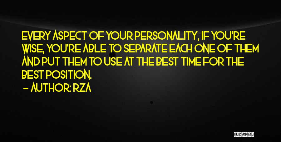 Wise Use Of Time Quotes By RZA