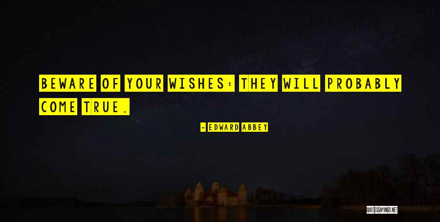 Wish Come True Quotes By Edward Abbey