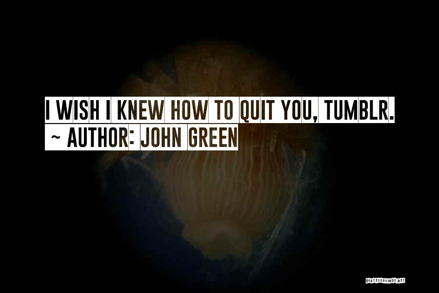 Wish I Knew You Quotes By John Green