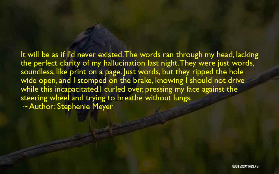 Wish I Never Existed Quotes By Stephenie Meyer