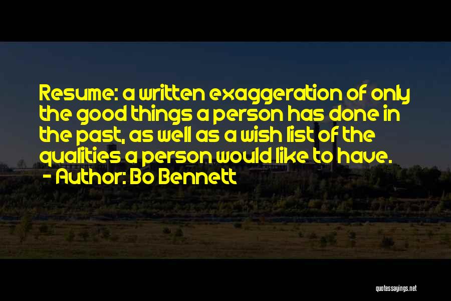 Wish List Quotes By Bo Bennett