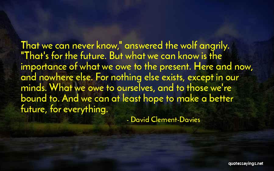 Wish You A Better Future Quotes By David Clement-Davies Wish You A Better Future Quotes By David Clement-Davies