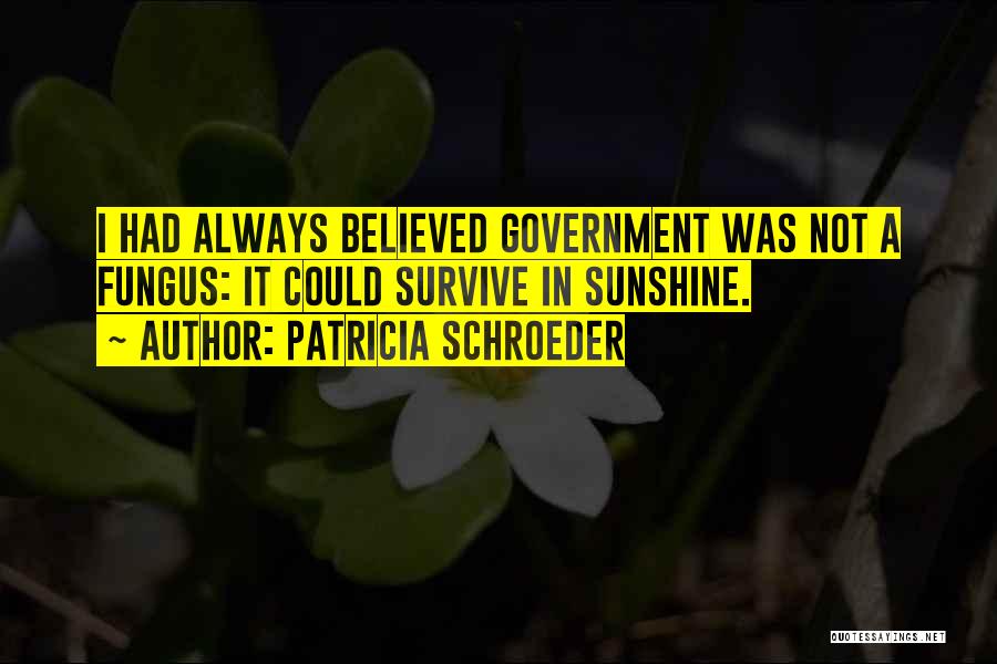 Wish You Believed Me Quotes By Patricia Schroeder
