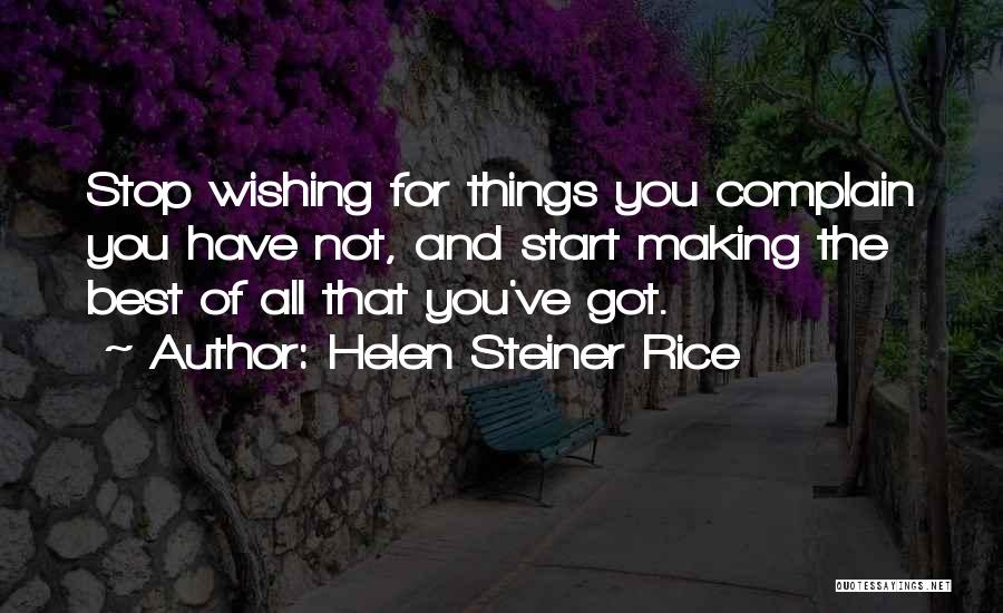 Wish You The Best Quotes By Helen Steiner Rice