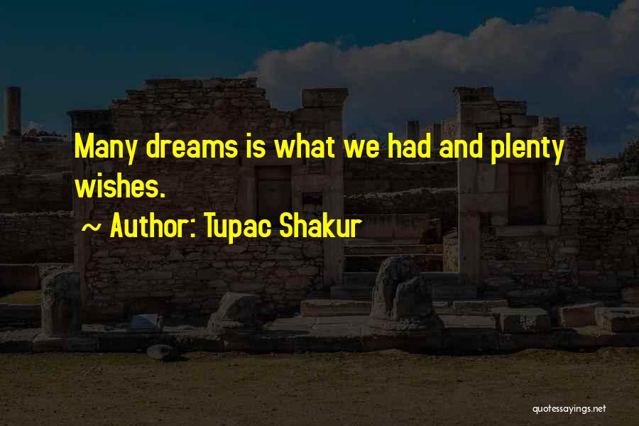 Wishes And Dreams Quotes By Tupac Shakur