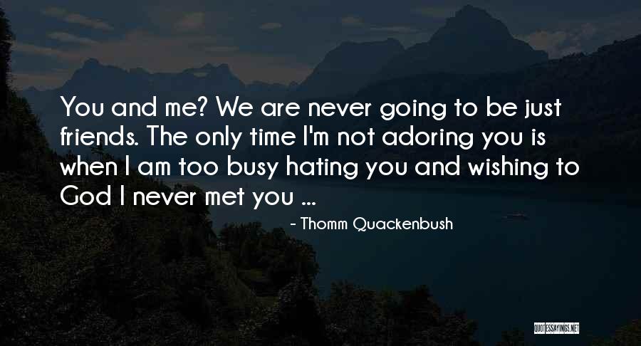 Wishing You Never Met Someone Quotes By Thomm Quackenbush