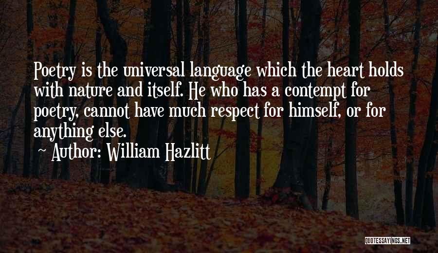 With Nature Quotes By William Hazlitt