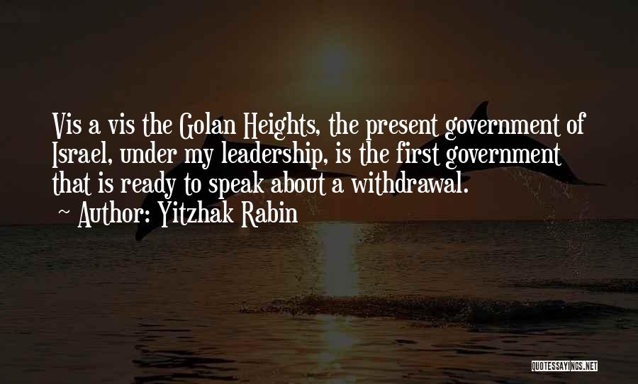 Withdrawal Quotes By Yitzhak Rabin