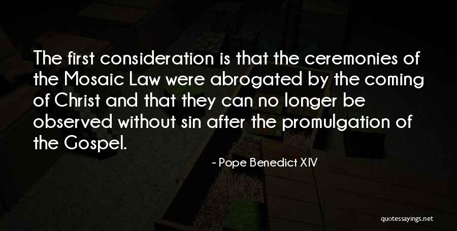 Without Consideration Quotes By Pope Benedict XIV