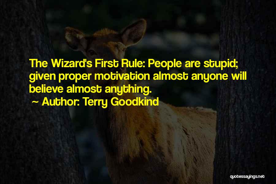Wizard First Rule Quotes By Terry Goodkind